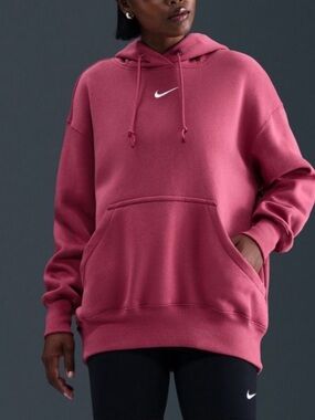 Nike Women's Plum Hoodie with White Swoosh